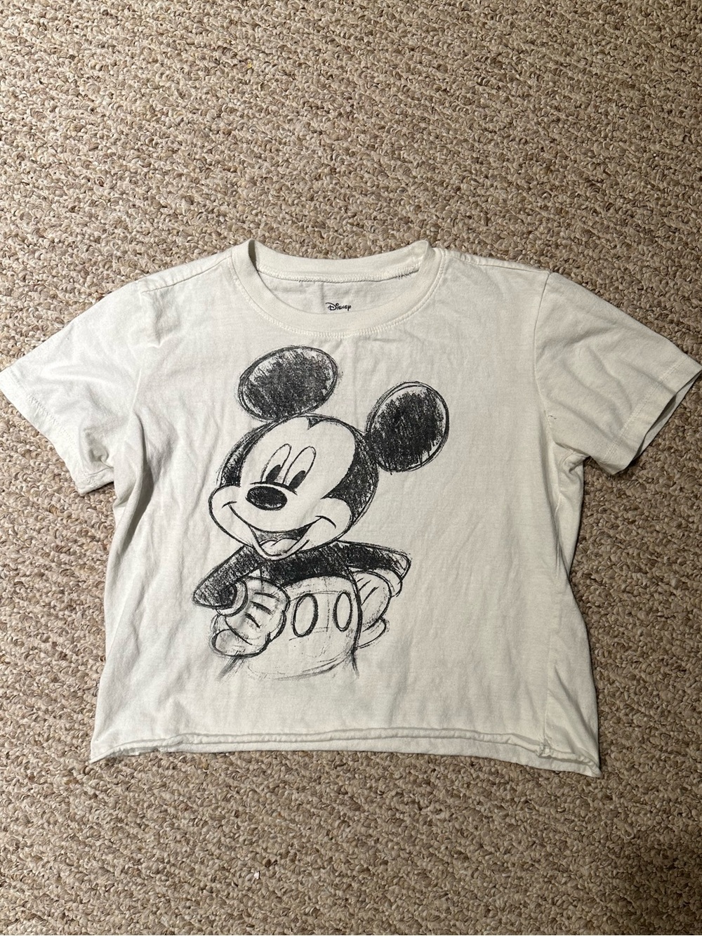 Women’s Disney Mickey Sketch Cropped Tee